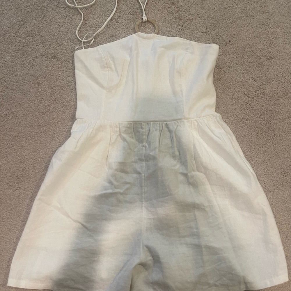 Old Navy Cream Smocked Top